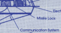 Inset of an Origin Aerospace Scimitar blueprint showing the communication system.
