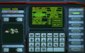 Wing Commander Academy screen showing the unused 'green' Crossbow corvette