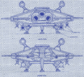 Inset of an Origin Aerospace Scimitar blueprint showing the landing gear.